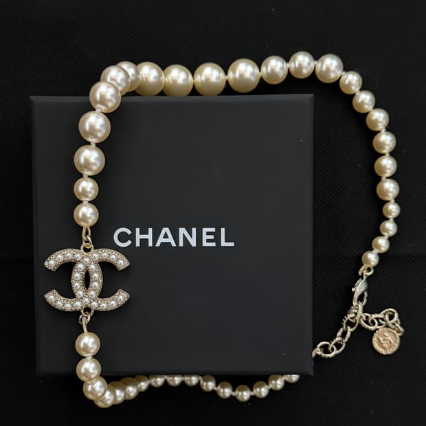 샤넬 정품 CC 빈티지 진주 업사이클링 네크리스