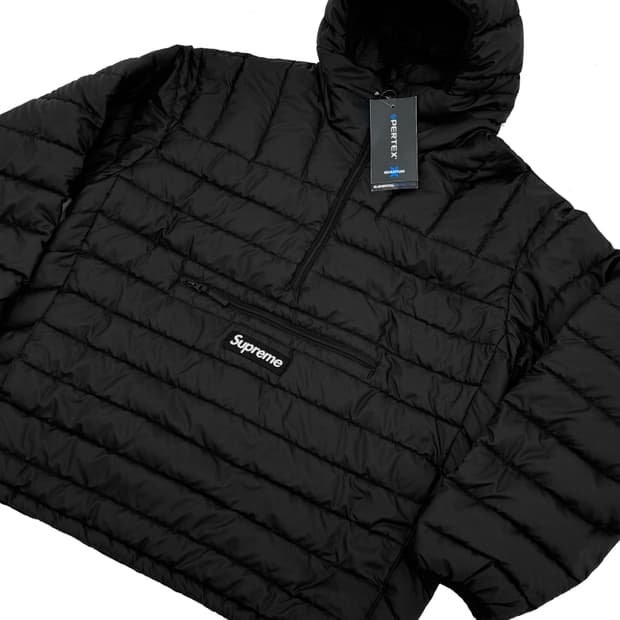 슈프림 마이크로 다운 하프 집업 블랙 23 L
