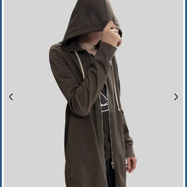 릭오웬스 롱후드집업