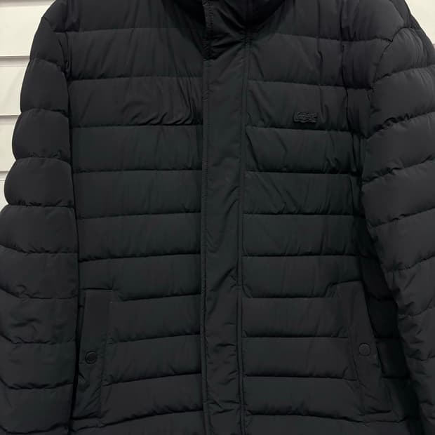 라코스테 블랙 패딩 L