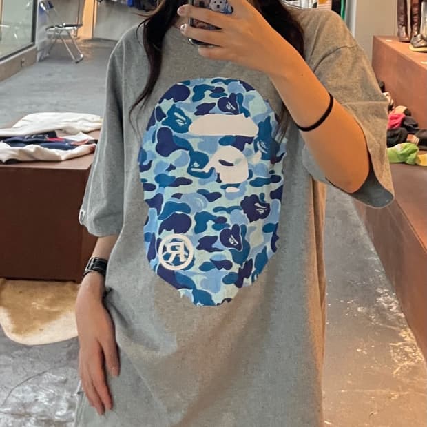 배이프 카모 빅 에이프 반팔 H202