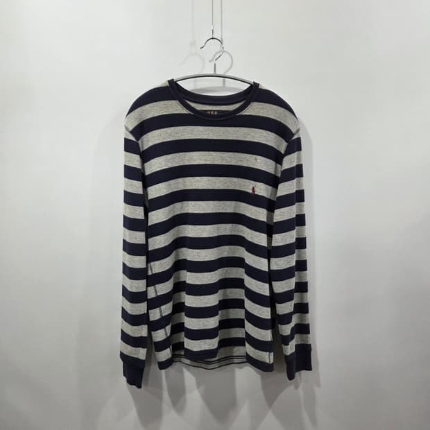 폴로랄프로렌 스트라이프 와플 롱슬리브 M 