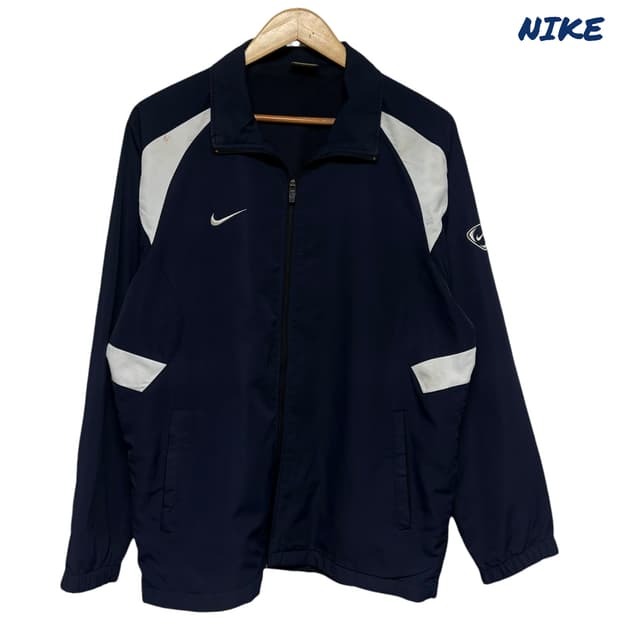3856 나이키 네이비 화이트 배색 바람막이