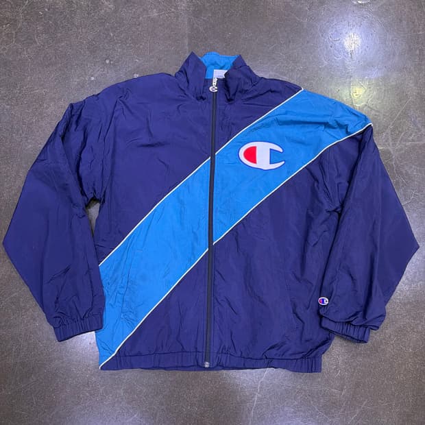 챔피온 사선 블럭 빅로고 자켓 점퍼 XL