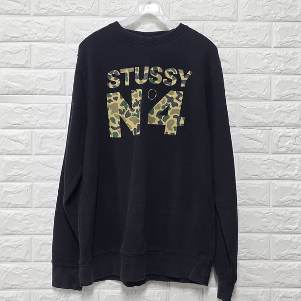 스투시 N4 카모 맨투맨 L fch