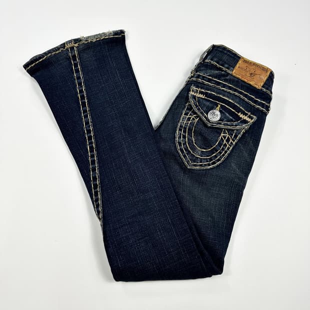 24 트루릴리전 USA 여성 로우라이즈 슬림 부츠컷 데님팬츠