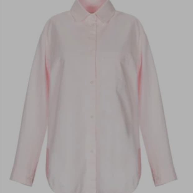 마쥬 로즈페일 연핑크 루즈핏 코튼 셔츠 1 사이즈