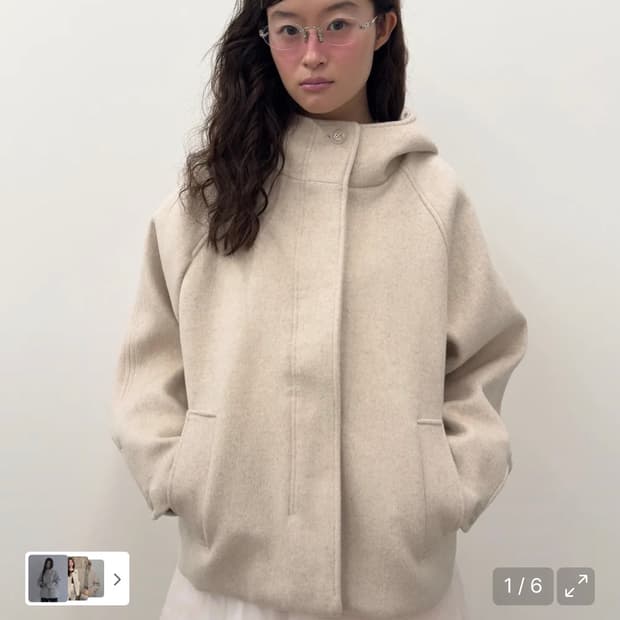 타입서비스 후드 하프 코트