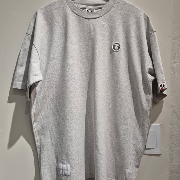 AAPE NOW 에이프 나우 멜란지그레이 티셔츠