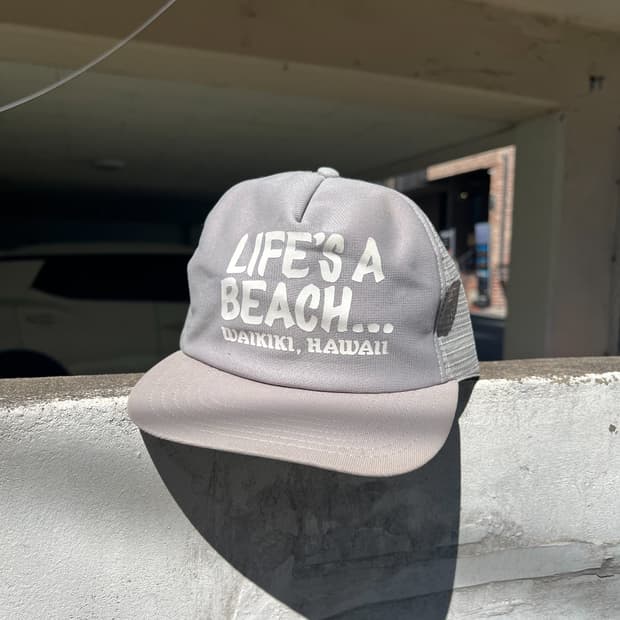 빈티지 WAIKIKI HAWAI 매쉬 모자 트러커캡 y18765