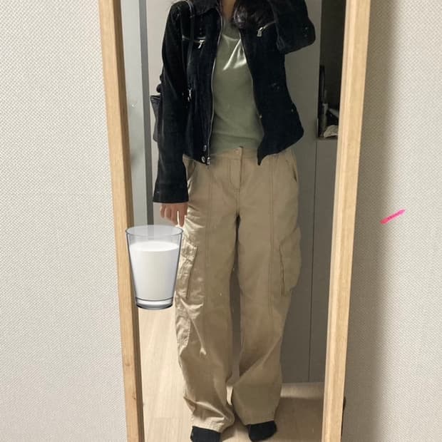 H&m 카고팬츠 블랙 36