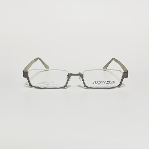 945 데드스탁 역반무테 실버 안경 하단 프레임 스테인리스 스틸 픽키