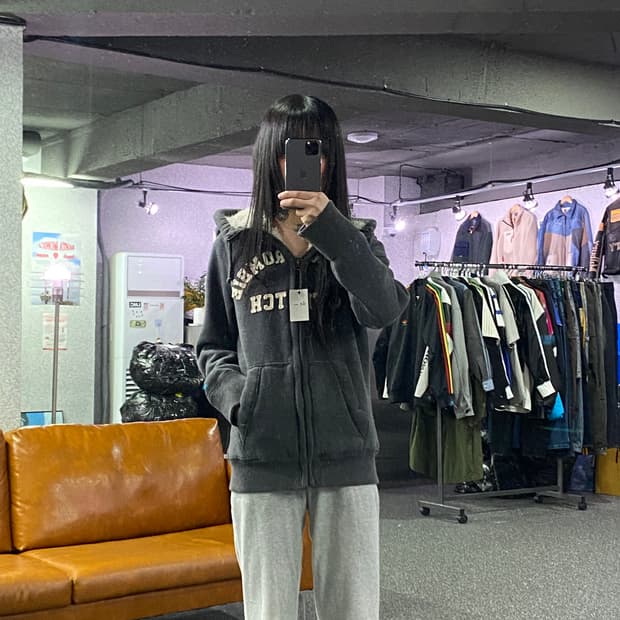 아베크롬비 스펠로고 양털 후드집업 B4525