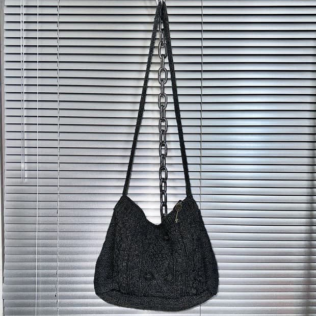 00s 빈티지 니트 크로스백