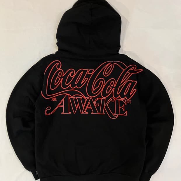 Awake ny X 코카콜라 후드티 블랙
