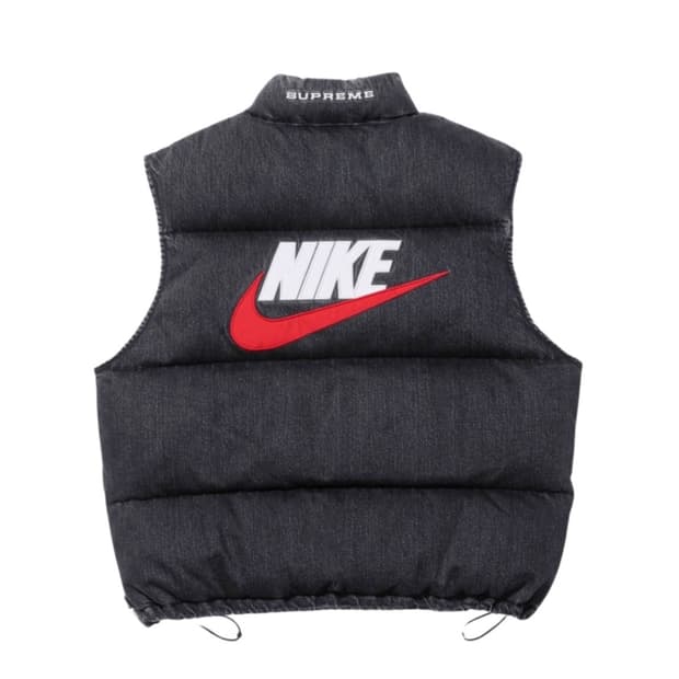 슈프림 x 나이키 데님 퍼퍼 베스트 블랙 - 24SS (XL)