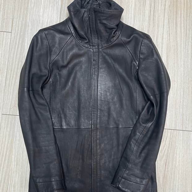 No id high neck rem leather jack 1 Size