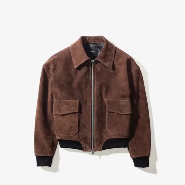 앤드로스 스웨이드 다크 브라운 블루종 자켓(L)