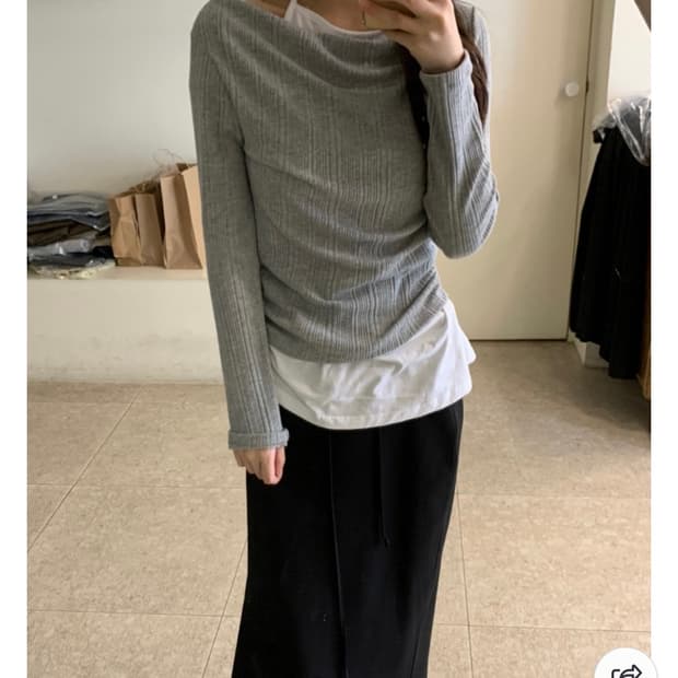 오프 홀더 레이어드티 그레이