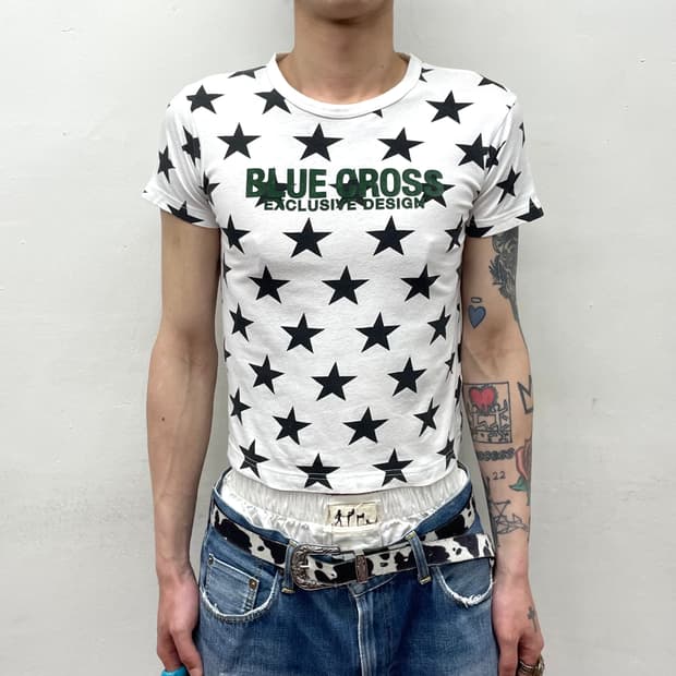  Blue Cross Black Star T-Shirt 