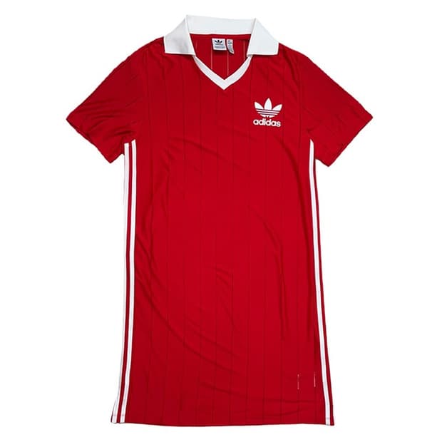 ADIDAS 아디컬러 3s 핀 스트라이프 드레스 레드 XL