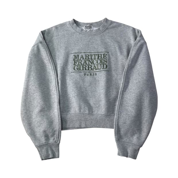 W 95 마리떼 프랑소와 저버 크롭 맨투맨