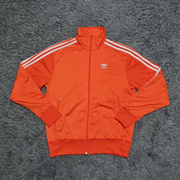 아디다스 파이어버드 트랙탑 자켓 L 100 오렌지 져지