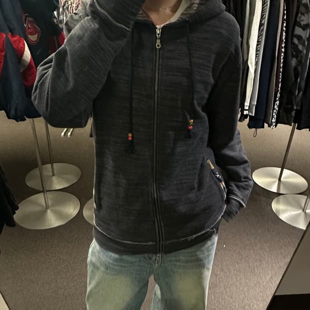 XL)파워투더피플 빈티지 인디언 후드집업