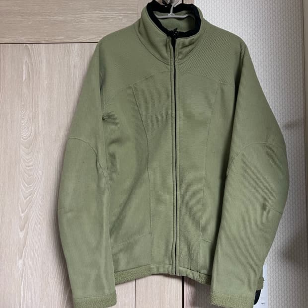 90s 마운틴 하드웨어 카키 올리브 플리스 집업 자켓 USA