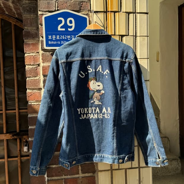 90-00s 파일럿 스누피 데님 자켓(O80)