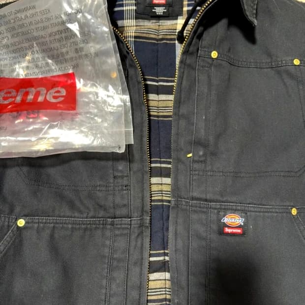 Dickies Supreme 디키즈 슈프림 후드 워크자켓 블랙 M
 