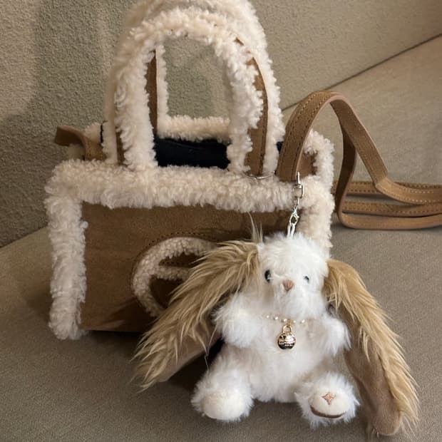 텔파x어그 스몰 쇼핑백 체스트넛