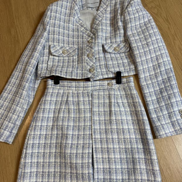 앤드유에디션 르보엔느 트위드 자켓 스커트 세트