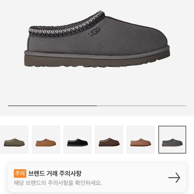 어그 타스만 2 슬리퍼 다크 그레이 (280)