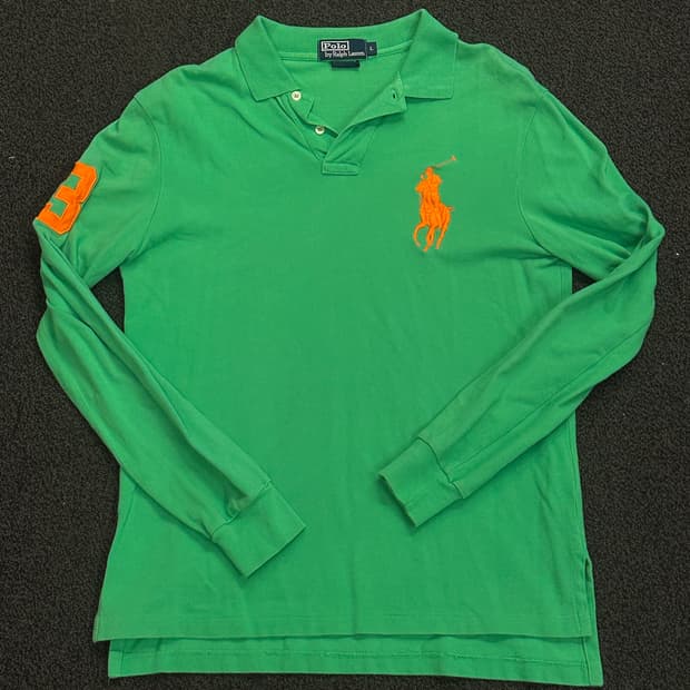 폴로 랄프로렌 캐주얼 빅포니 커스텀핏 긴팔카라티 100 D10930