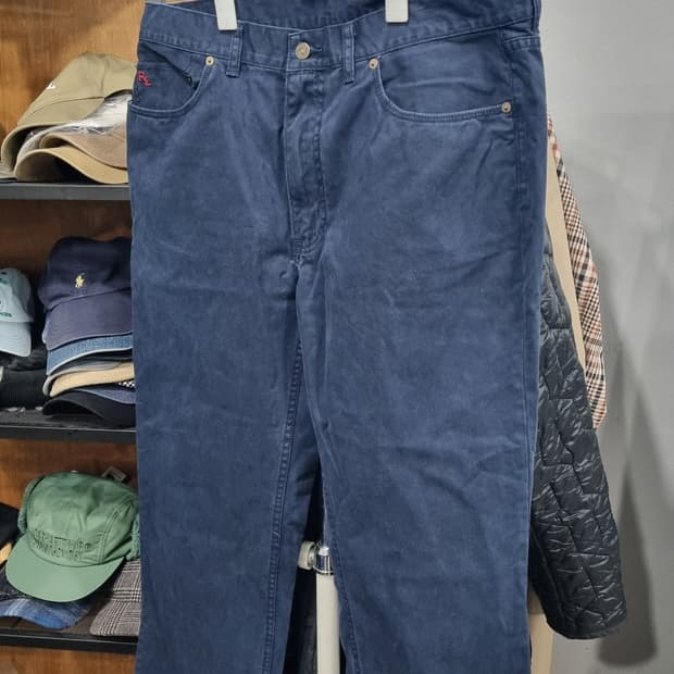 폴로 워싱 코튼팬츠 35사이즈(허리단면46) 기장96