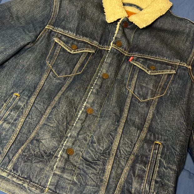 (L) 리바이스 양털 데님자켓