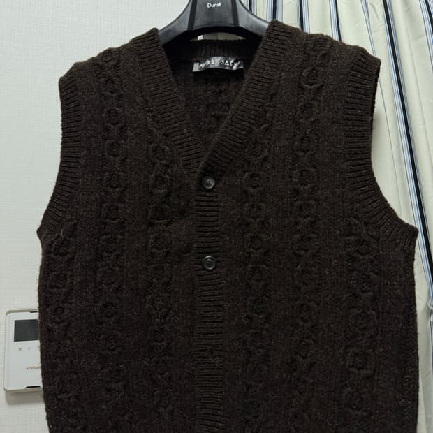 아워레가시 RUGRAT Vest 니트 베스트 브라운 새상품(50)