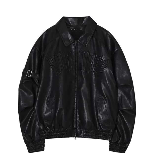 보헤미안서울 엠보 레더 자켓 