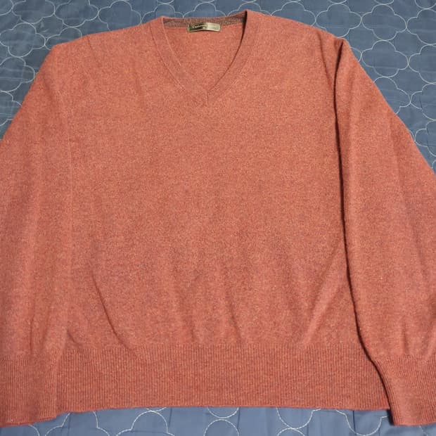(일본제품) 캐시미어 블렌드 브이넥 양모 니트 스웨터 (M)