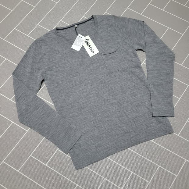새상품)무인양품 무지 라보 울캐시미어 U넥 니트 티셔츠 L