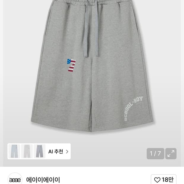 에이이에이이 트렁크 레이어드 버뮤다 팬츠 