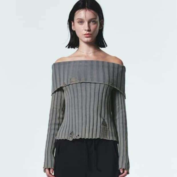 Current WASHING OFF SHOULDER KNIT