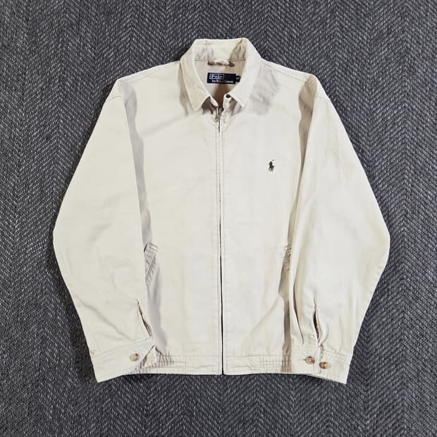폴로 랄프로렌 90s 아이보리 베이지 스윙탑 자켓
