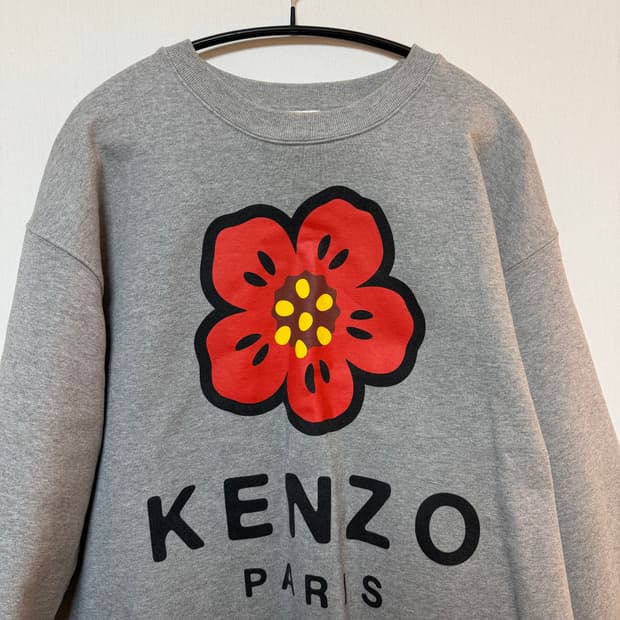 겐조 보크 플라워 맨투맨-펄 그레이