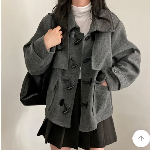 빅카라 더플 남녀공용 오버핏 떡볶이 숏코트 자켓