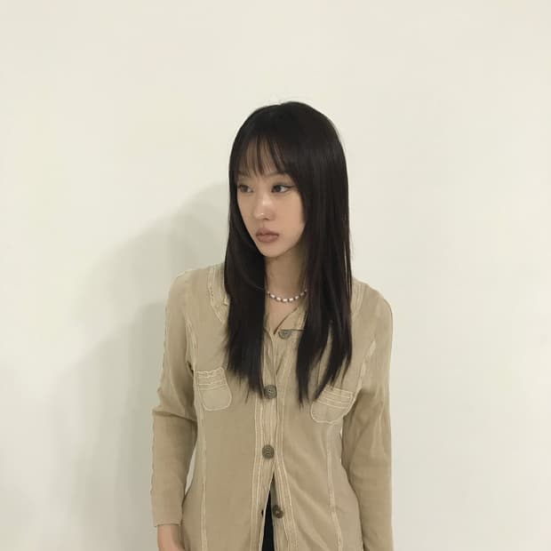 베이지 빈티지 가디건