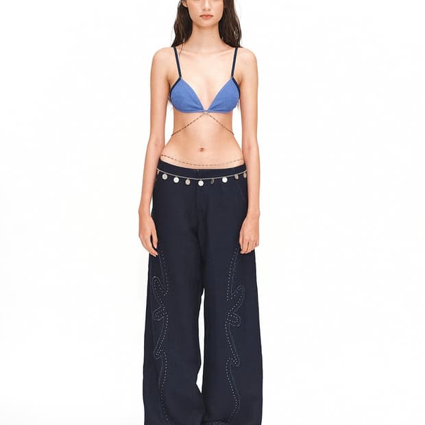 BAEKRO line pants 데님팬츠