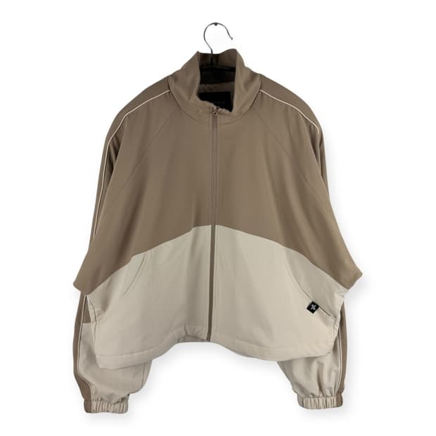 (S) 젝시믹스 크롭 우븐 투톤 자켓 베이지