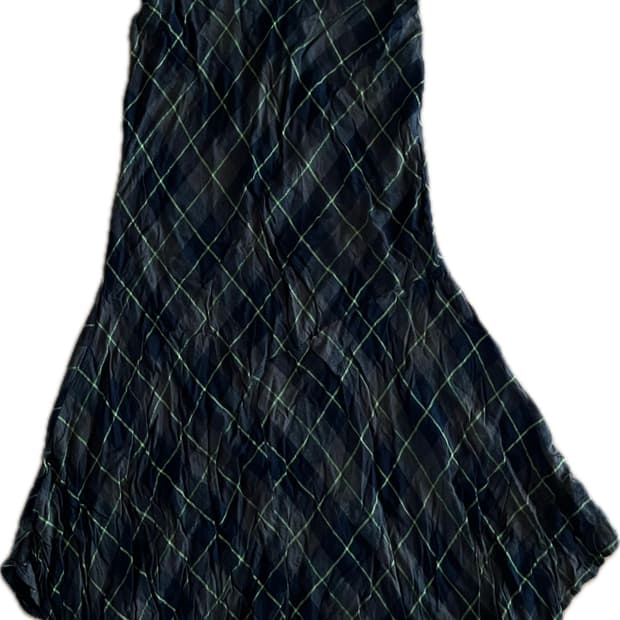 Asos 언발 체크 스커트